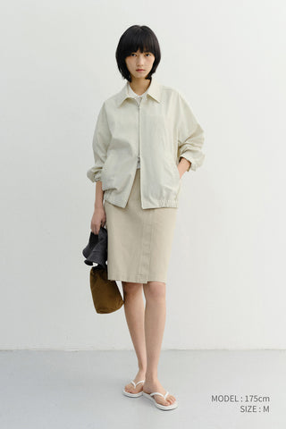 90S MIDI SKIRT BEIGE