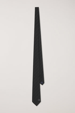 STRIPED TIE BLACK