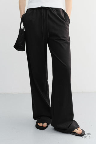 SUMMER WIDE JOGGER PANTS BLACK