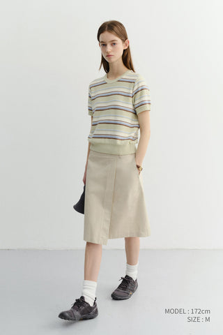 90S MIDI SKIRT BEIGE