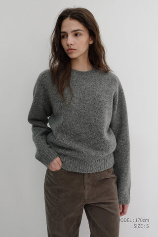 UNISEX SHAGGY DOG SWEATER MELANGE GREY