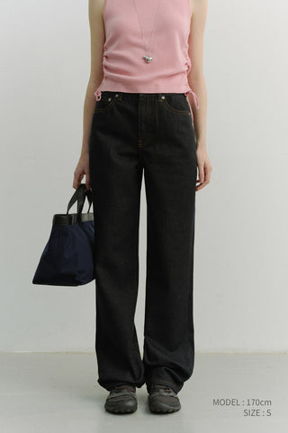 ESSENTIAL STRAIGHT FULL LENGTH JEANS RAW DENIM