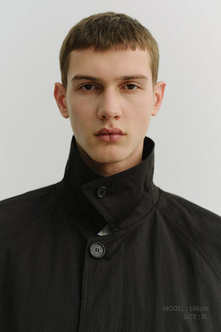 UNISEX REFINED MAC COAT BLACK