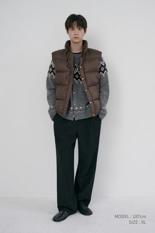 UNISEX GOOSE DOWN VEST BROWN