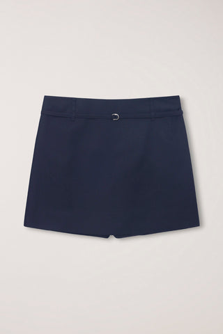 BELTED MINI SKIRT DEEP NAVY
