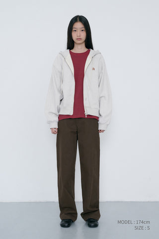STRAIGHT CHINO SLACKS BROWN