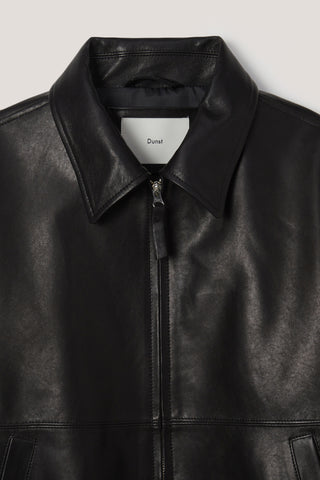 UNISEX DRIZZLER LEATHER JACKET BLACK