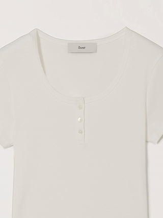 CLASSIC SCOOP NECK TOP IVORY