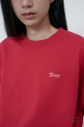 UNISEX GARMENT DYED SWEATSHIRT RED