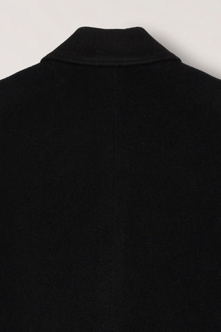 UNISEX TAILORED DOUBLE-BREASTED CASHMERE COAT BLACK