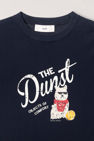 UNISEX DRAWING PUPPY T-SHIRT FRENCH NAVY