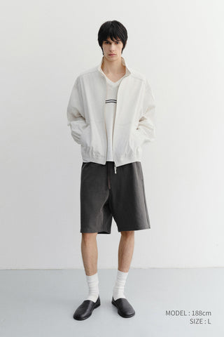 UNISEX PIGMENT RELAXED BEACH SHORTS CHARCOAL GREY