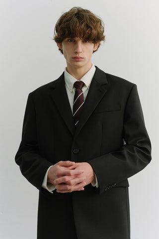 STRIPED TIE BURGUNDY