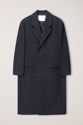 UNISEX BOXY TAILORED COAT GREY HERRINGBONE