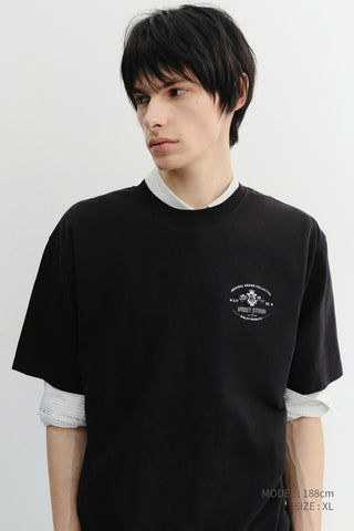 UNISEX CUPID ARCH BACK LOGO T-SHIRT BLACK