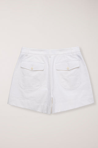 COTTON SAFARI SHORTS WHITE