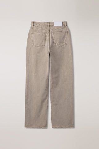 RELAXED WIDE JEANS DYED SAND BEIGE