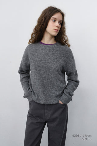 UNISEX HAIRLY SWEATER MELANGE GREY