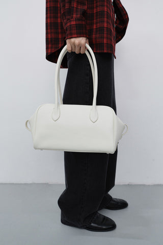 SOFT FRAME COMPACT SHOULDER BAG IVORY