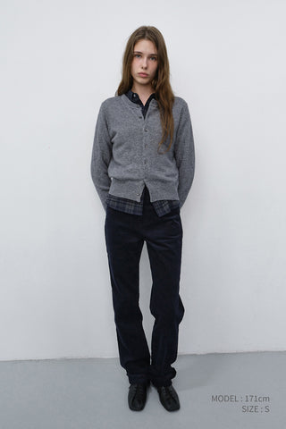 UNISEX CHECKED FLANNEL BD SHIRT DARK NAVY