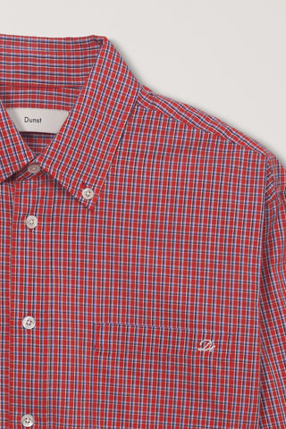 UNISEX OVERSIZED BD CHECKED SHIRT RED CHECK