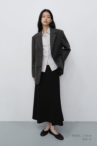 ESSENTIAL SLIM STRIPED SHIRT GREY STRIPE