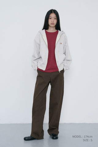 STRAIGHT CHINO SLACKS BROWN