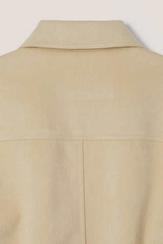 UNISEX ALTER-SUEDE COLLARED BLOUSON CREAM
