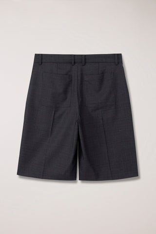 PLEATED BERMUDA SHORTS GREY
