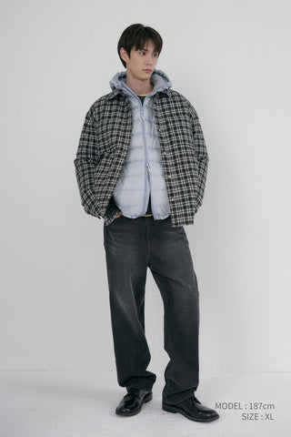UNISEX LIGHT GOOSE DOWN JACKET GREYISH BLUE