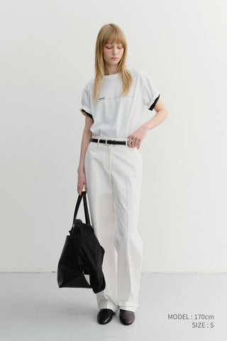 UNISEX MINIMAL LETTERING T-SHIRT OFF WHITE