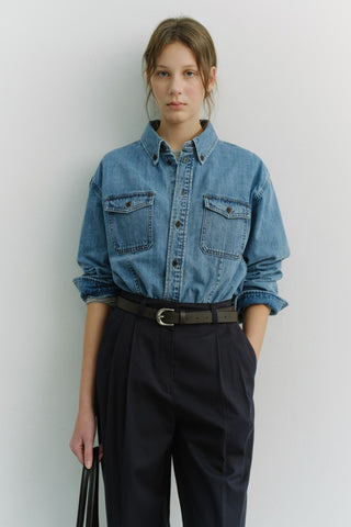 UNISEX CLASSIC DENIM SHIRT CLASSIC BLUE