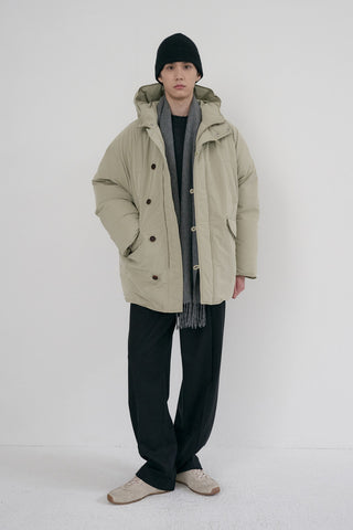 FRINGED CASHMERE MUFFLER MELANGE GREY
