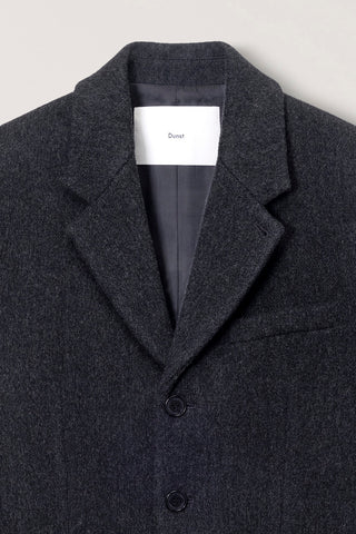 UNISEX 3 BUTTON WOOL BLAZER CHARCOAL GREY