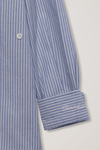 UNISEX 2-WAY OVERSIZED STRIPED SHIRT BLUE STRIPE