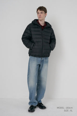 UNISEX LIGHT GOOSE DOWN JACKET BLACK