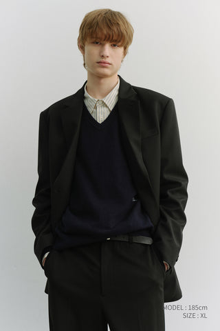 UNISEX SOFT V-NECK SWEATER FRENCH NAVY