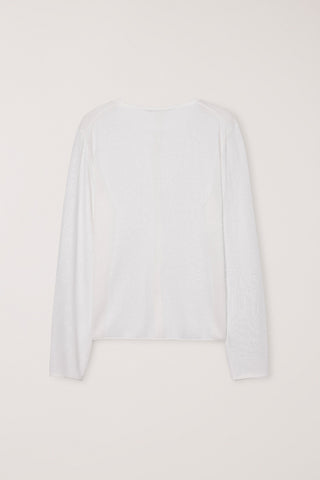 SUMMER ESSENTIAL CREWNECK CARDIGAN WHITE
