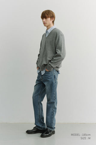 STRAIGHT TAPERED JEANS CLASSIC BLUE