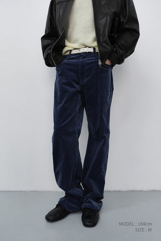90S WIDE CORDUROY JEANS WASHED BLUE