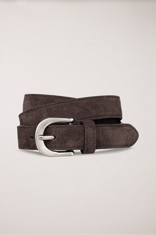 D-BUCKLE SUEDE BELT ESPRESSO