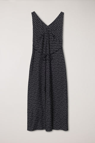 SLEEVELESS PATTERNED DRESS BLACK