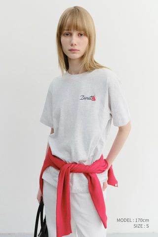 UNISEX MARINE LOGO T-SHIRT LIGHT MELANGE GREY
