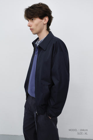 UNISEX COLLARED BLOUSON JACKET NAVY