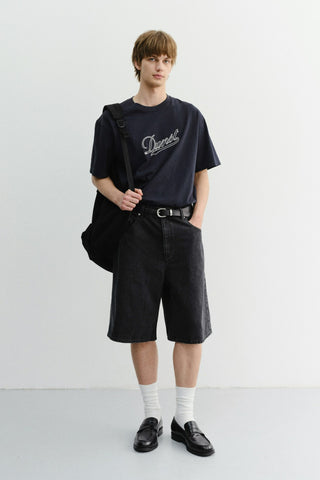 CLASSIC BAGGY DENIM SHORTS BLACK