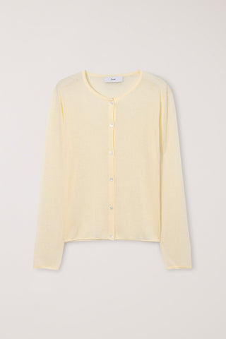 SUMMER ESSENTIAL CREWNECK CARDIGAN BUTTER