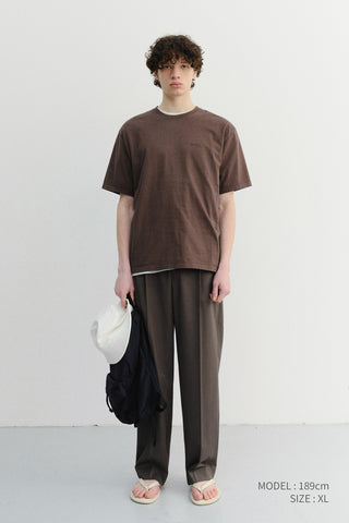 UNISEX GARMENT DYED T-SHIRT BROWN