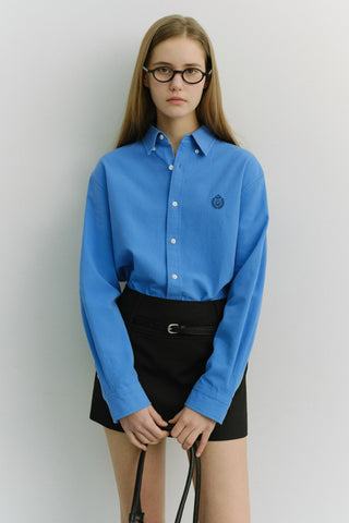 UNISEX CLASSIC BOYFRIEND SHIRT CERULEAN BLUE