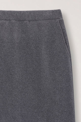 FLEECE MAXI SKIRT CHARCOAL GREY