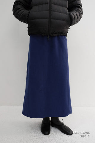 FLEECE MAXI SKIRT BLUE NAVY